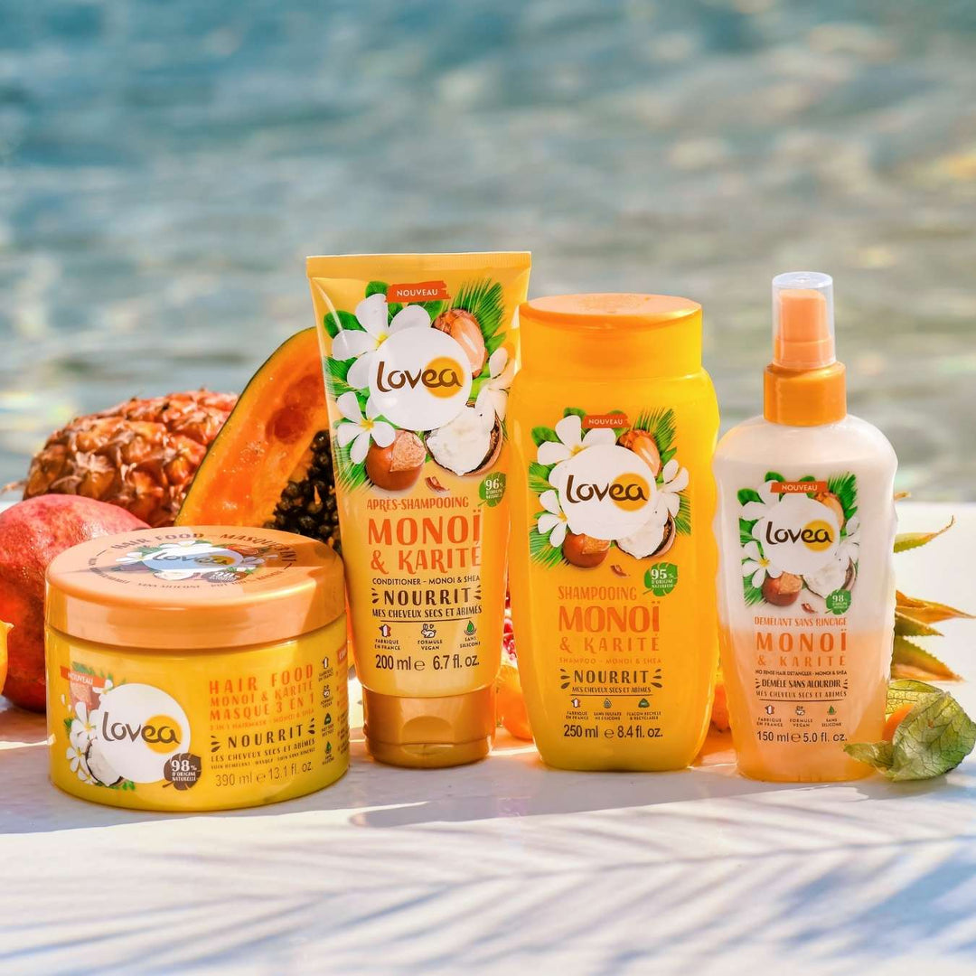 LOVEA - Après Shampooing Monoi, Karité & Shea - Cheveux Secs et Abîmés- 200ml