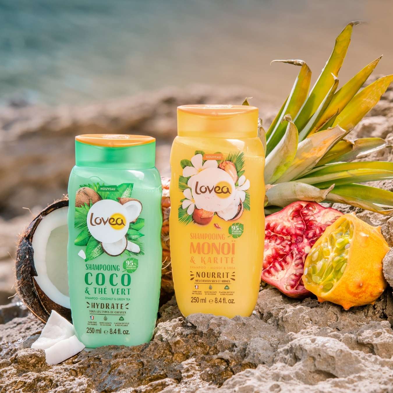 LOVEA - Après Shampooing Monoi, Karité & Shea - Cheveux Secs et Abîmés- 200ml