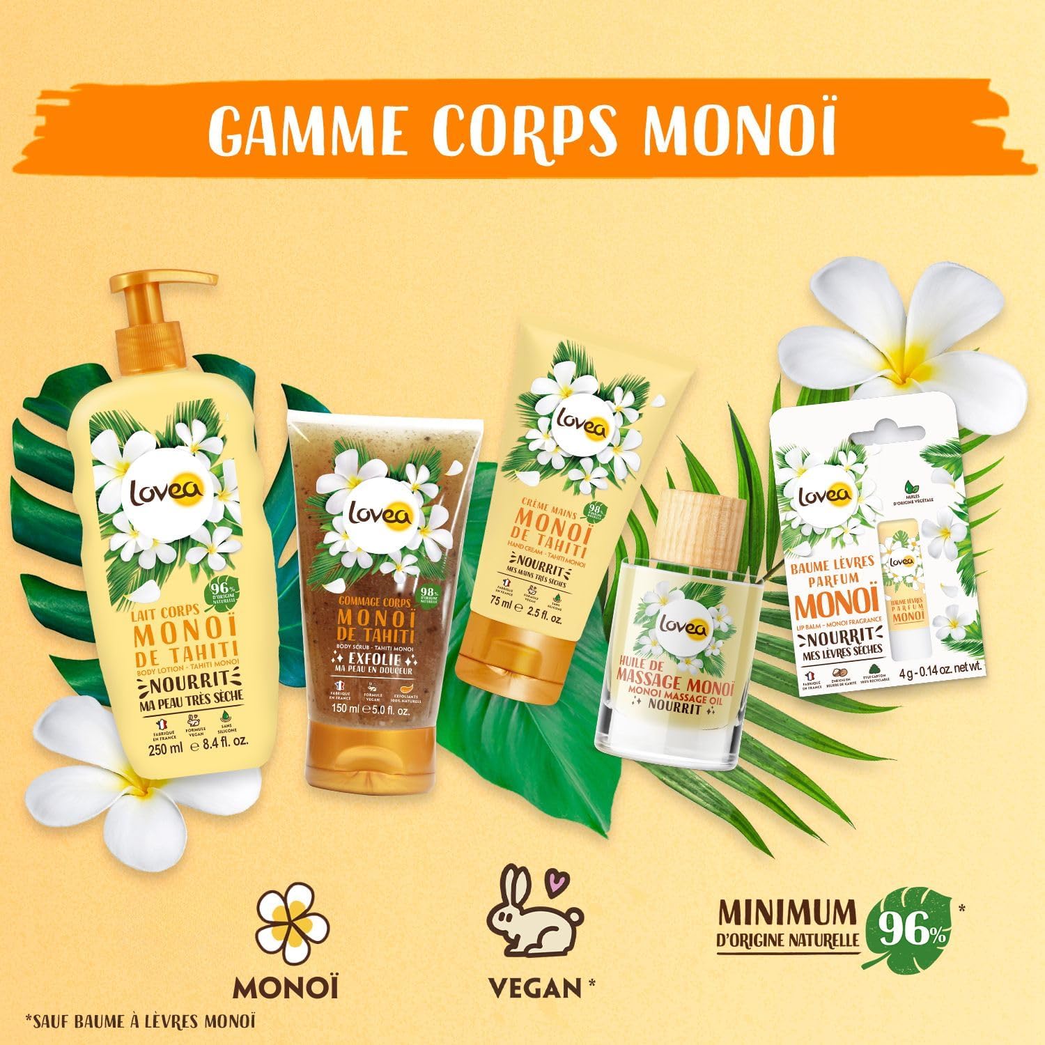 LOVEA - Baume Lèvres Parfum Monoï - 4g