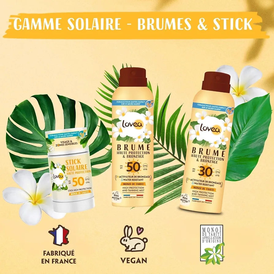 LOVEA - Brume Haute Protection & Bronzage SPF50 Monoï de Tahiti- 150ml