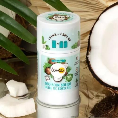 LOVEA - Déo-Soin Solide à l'huile de Coco Bio - 50g
