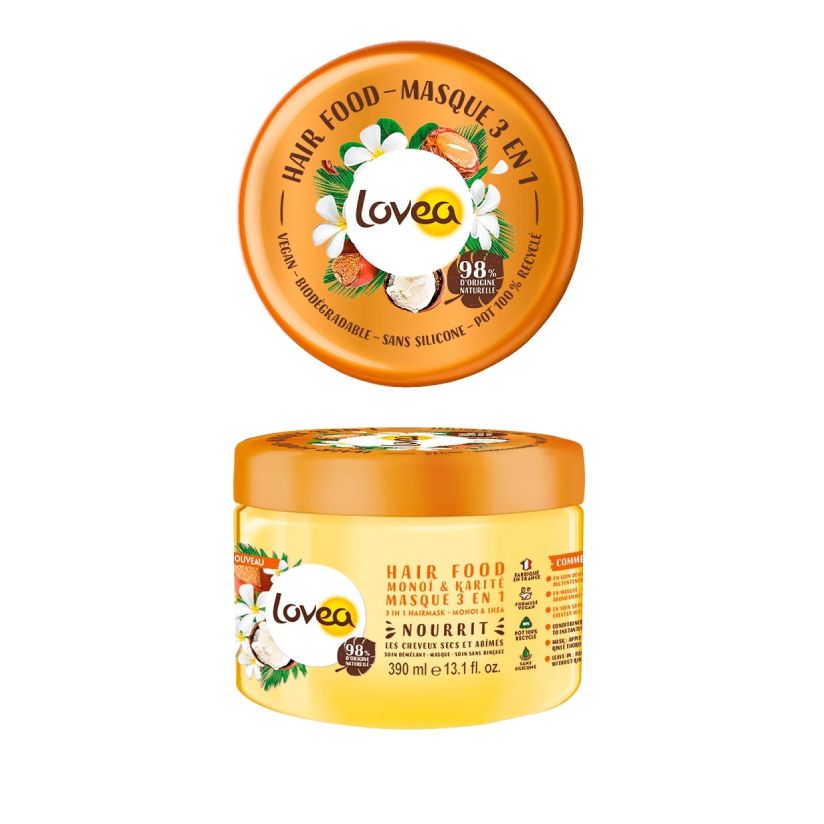 LOVEA - Hair Food Monoï & Karité- Cheveux Secs et Abîmés - 390ml