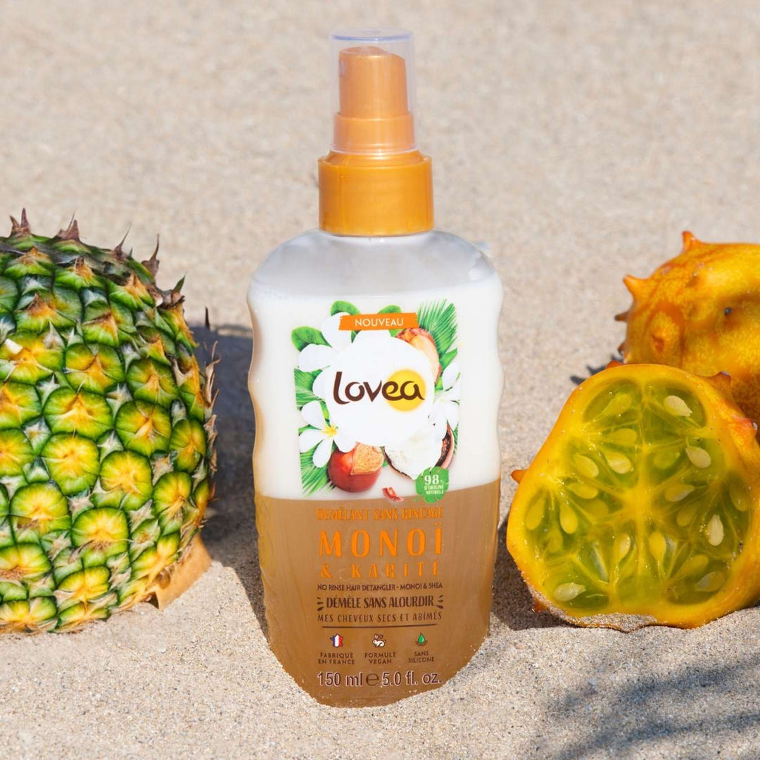 LOVEA - Spray Démêlant Monoi, Karité & Shea - Cheveux Secs et Abîmés - 150ml