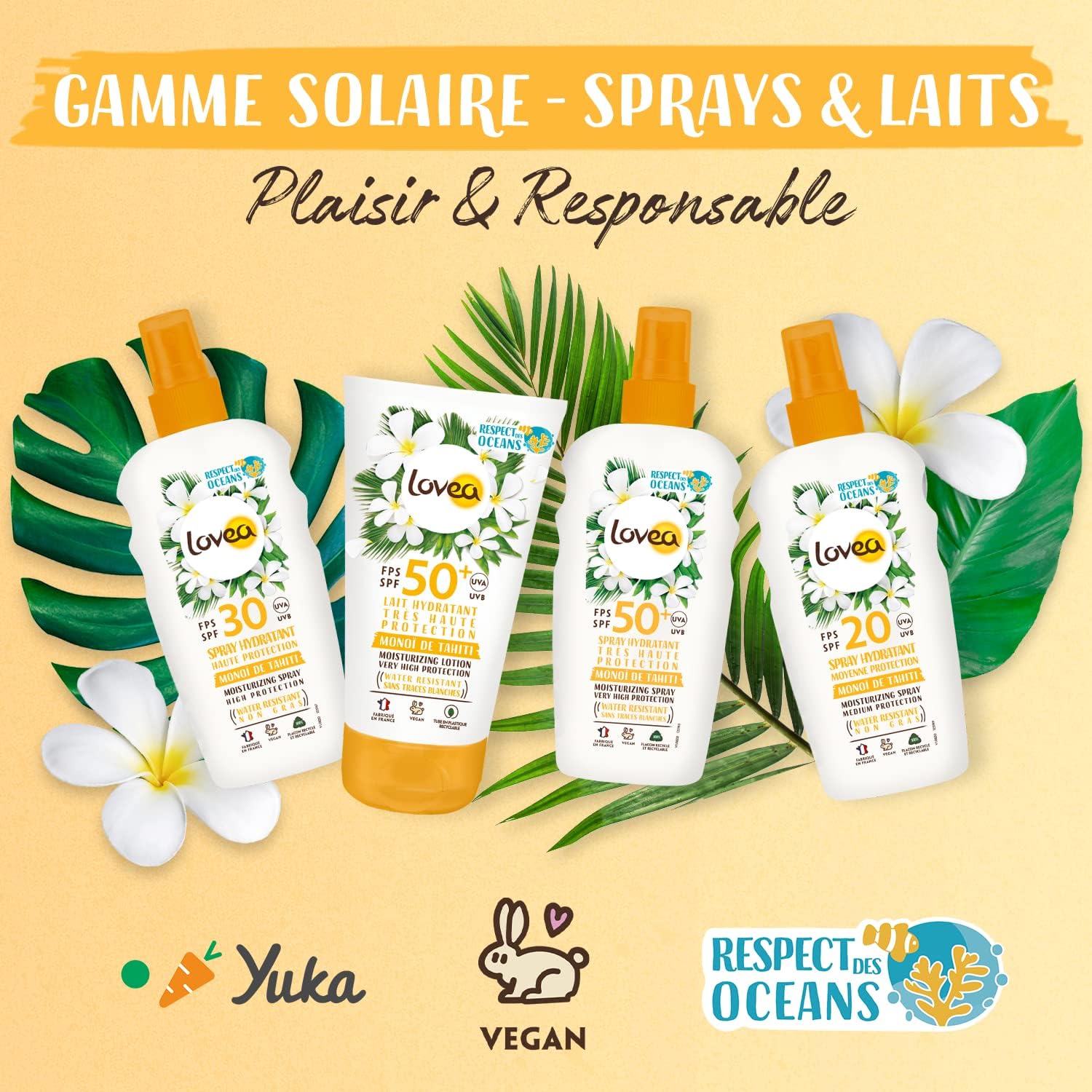 LOVEA - Spray Hydratant SPF20 Moyenne Protection Monoï de Tahiti - 150ml