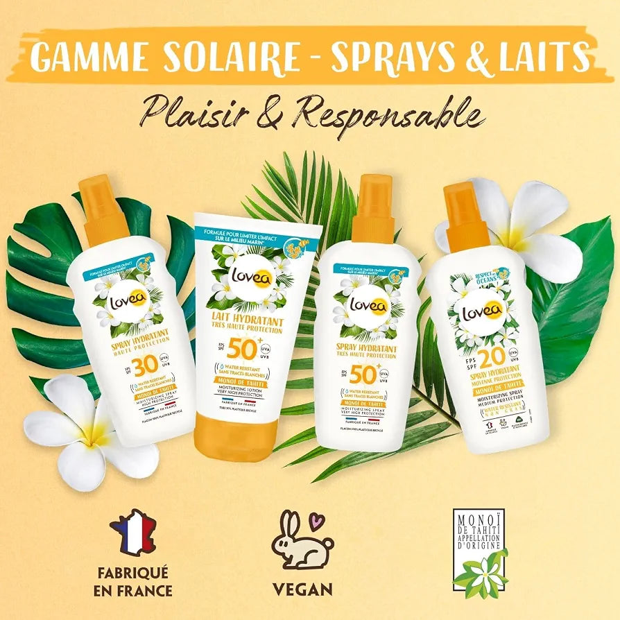 LOVEA - Spray Hydratant SPF50 Très Haute Protection Monoï de Tahiti - 150ml