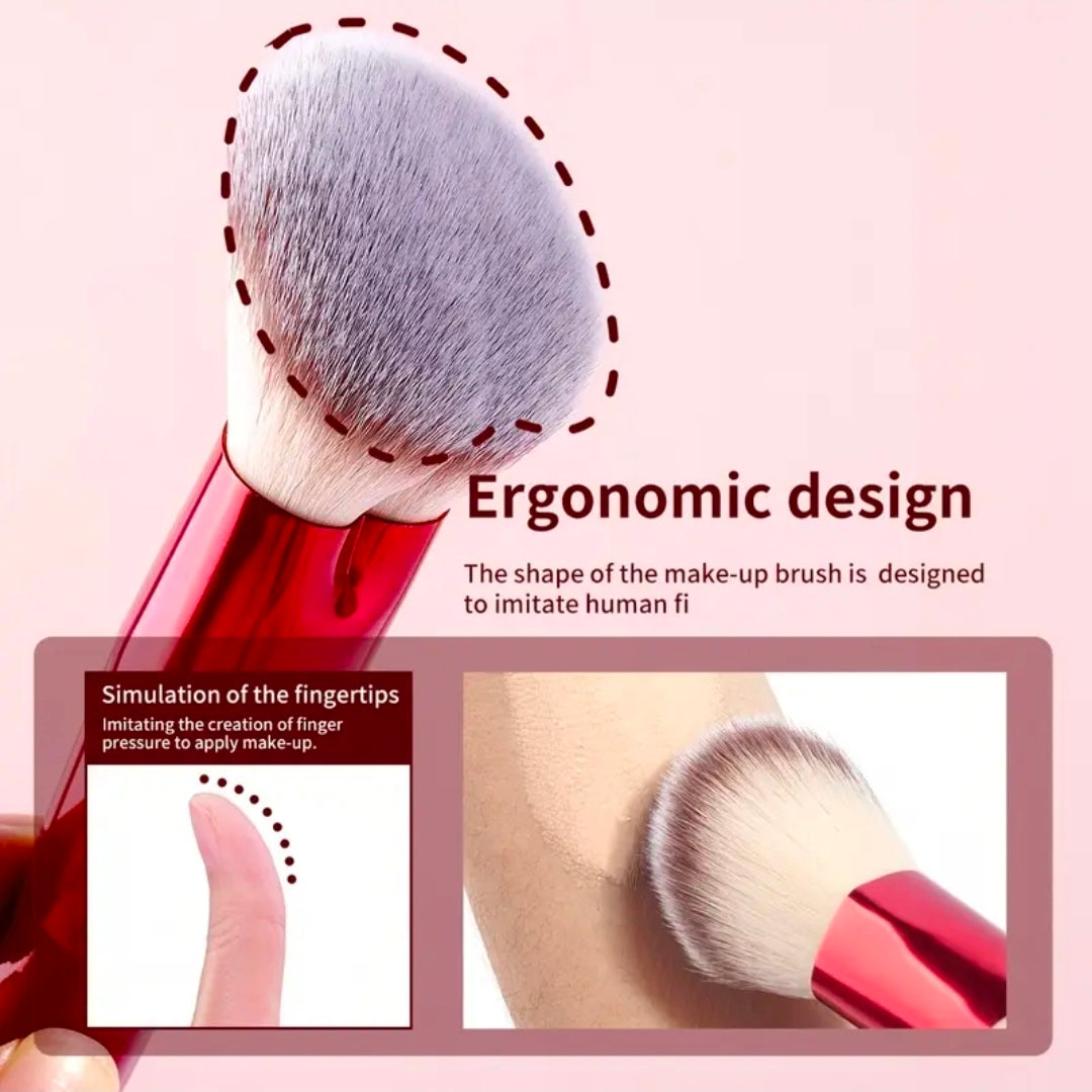 MAANGE - Ensemble de pinceaux de maquillage Red 6 pièces