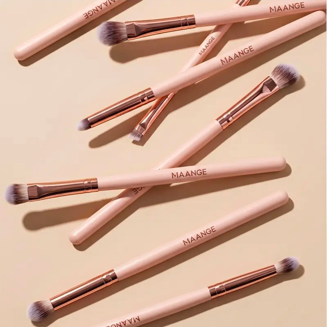 MAANGE - Ensemble de pinceaux de maquillage Rose Gold ( 15 pièces )