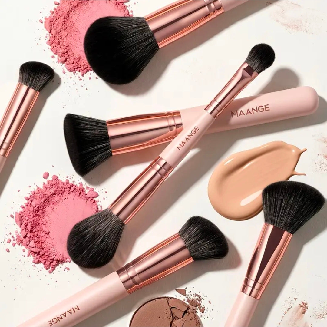 MAANGE - Ensemble de pinceaux de maquillage Rose Gold ( 15 pièces )