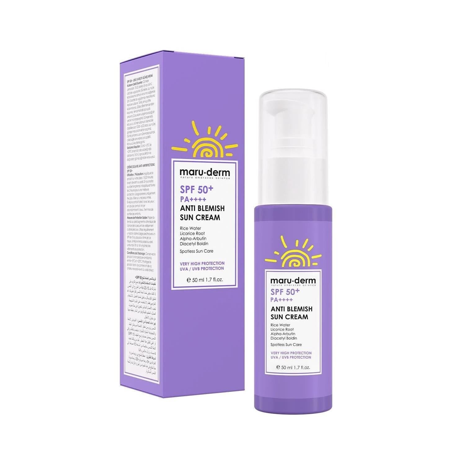 MARUDERM - Crème Solaire Anti-Imperfections SPF 50+  50ml