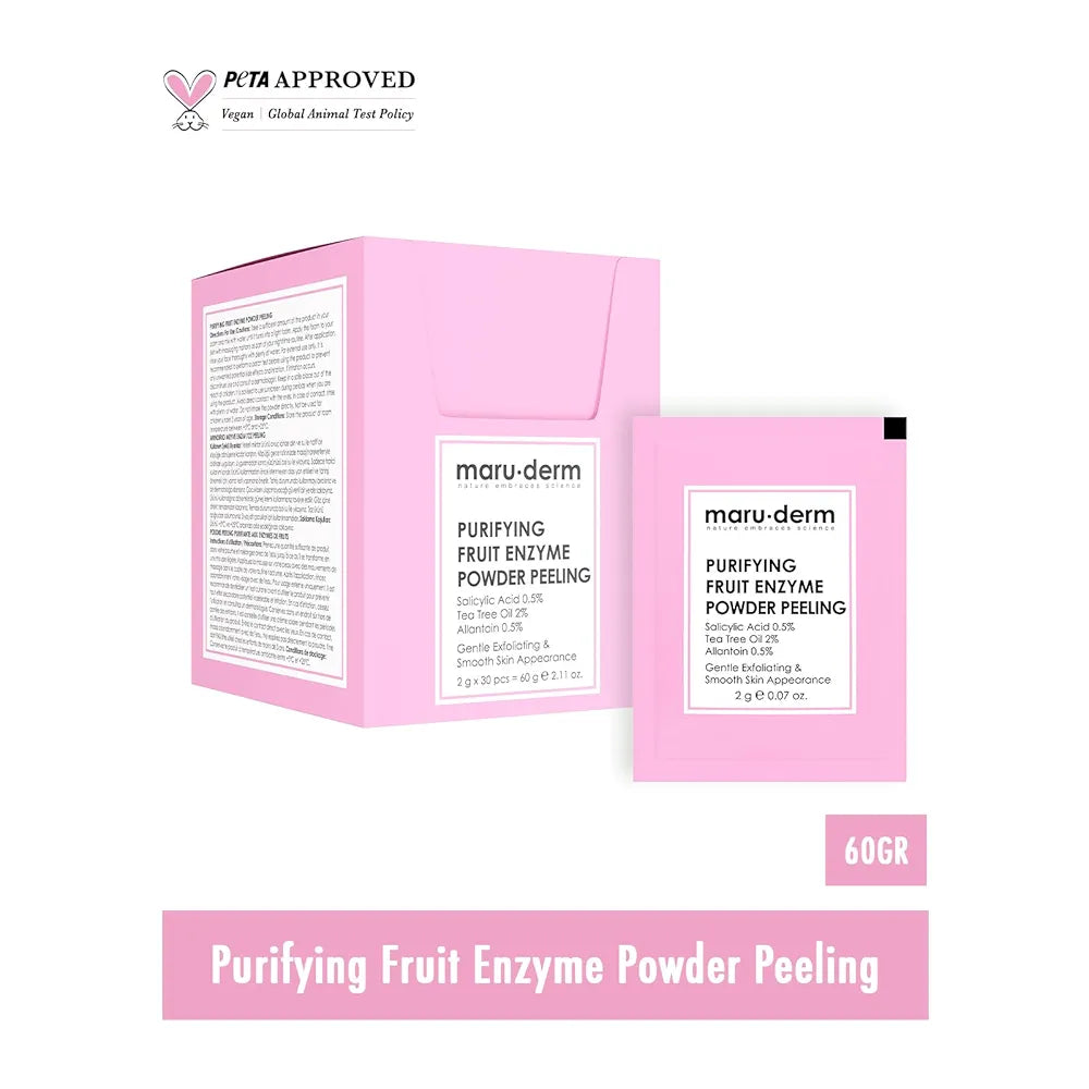 Maruderm - Peeling Purifiant aux Enzymes de Fruits en Poudre -30 pièces - 60 g