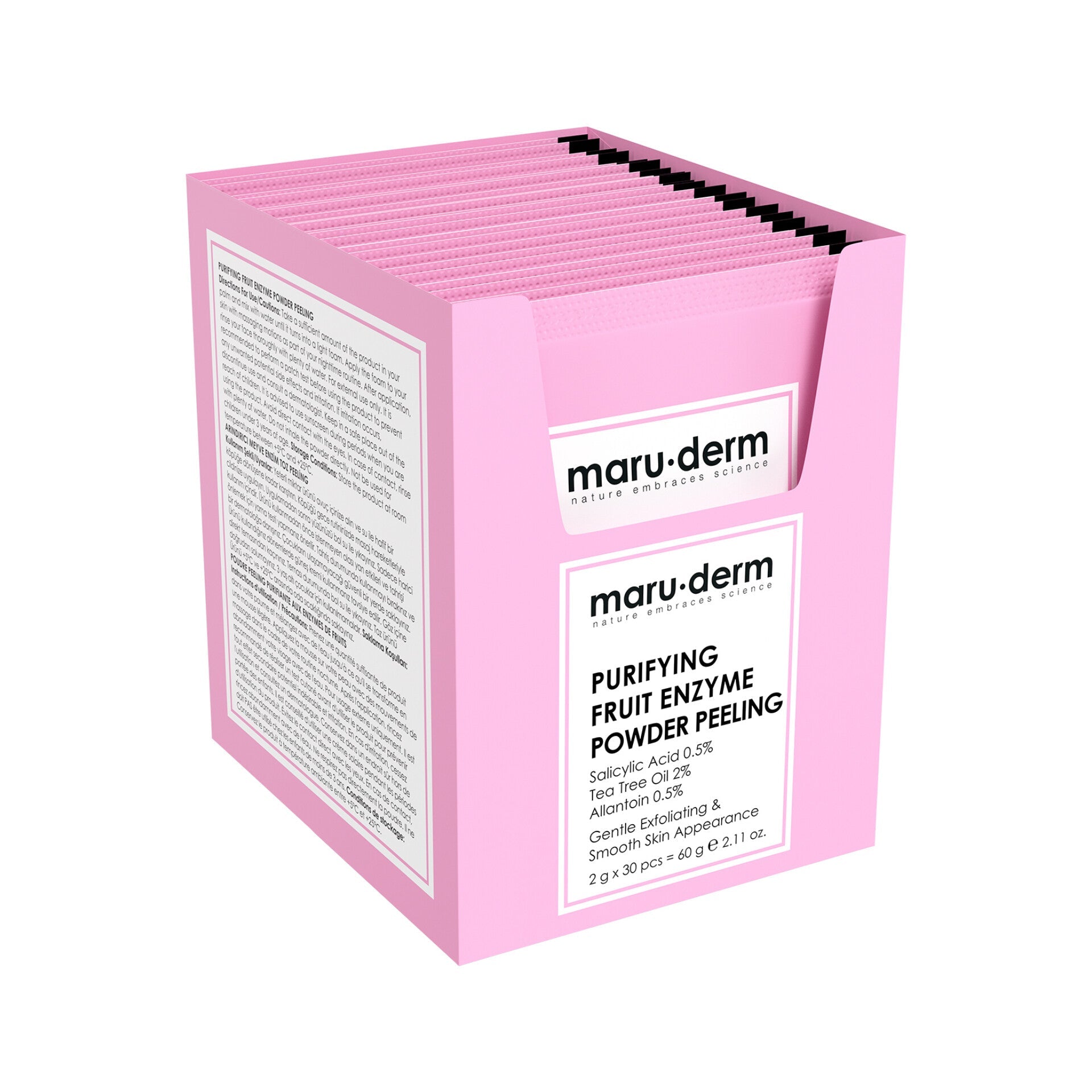 Maruderm - Peeling Purifiant aux Enzymes de Fruits en Poudre -30 pièces - 60 g