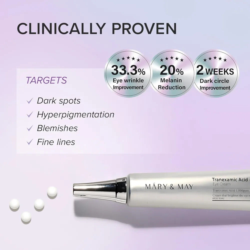 MARY & MAY - Tranexamic Acid + Glutathion Eye Cream - 30ml
