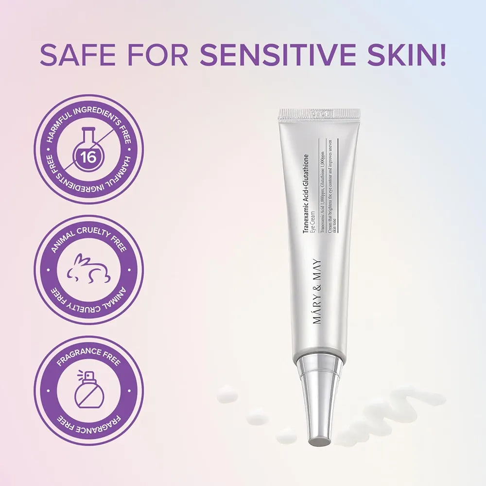 MARY & MAY - Tranexamic Acid + Glutathion Eye Cream - 30ml