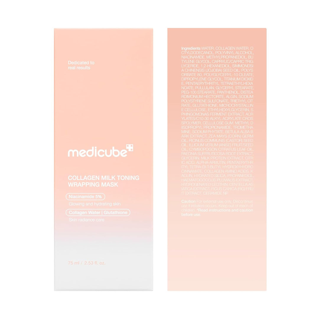 MEDICUBE - Collagen Milk Toning Wrapping Mask - 75ml