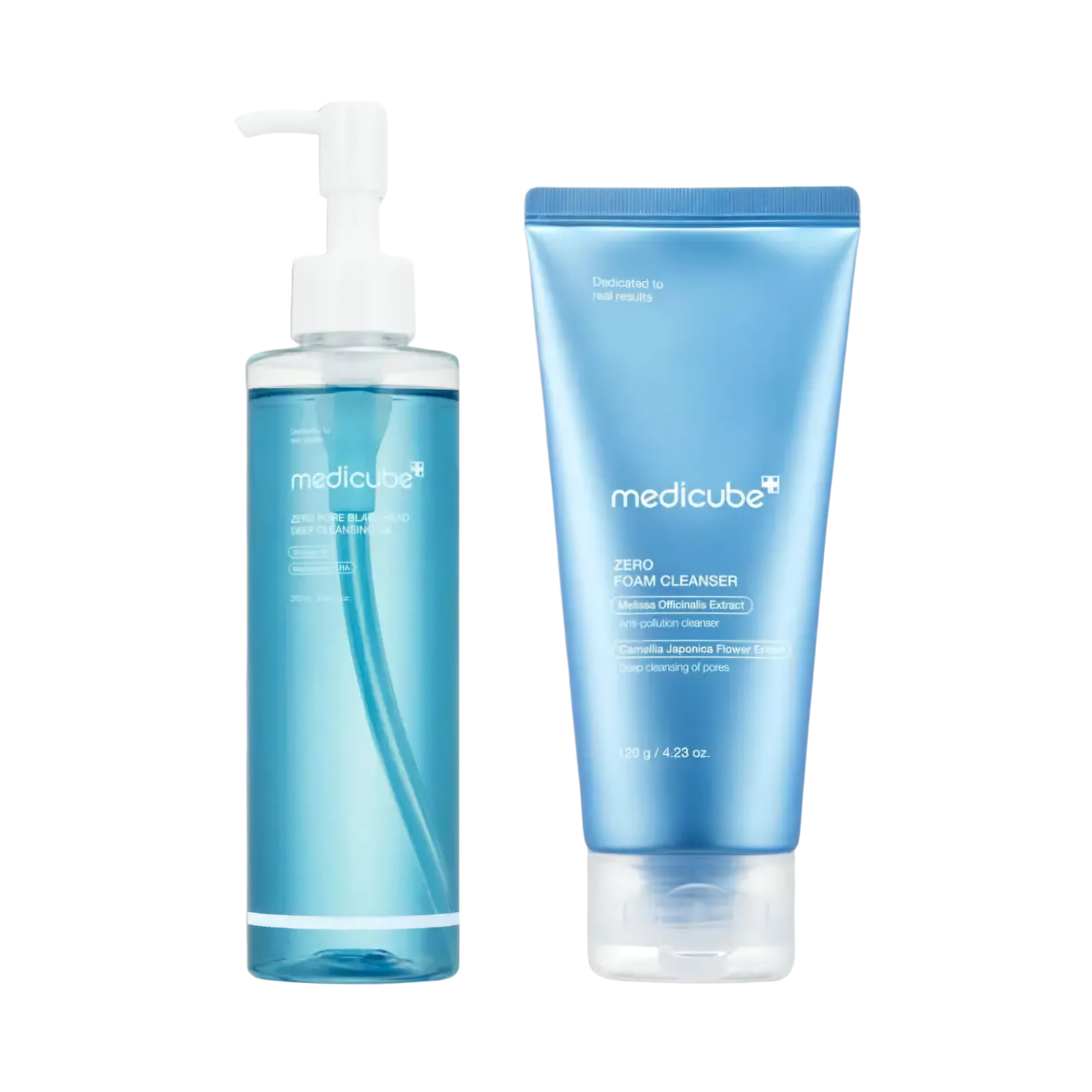 MEDICUBE - DUO Double Cleansing Zero Foam Cleanser + Zero Pore Blackhead Deep Cleansing Oil ( 2pcs)