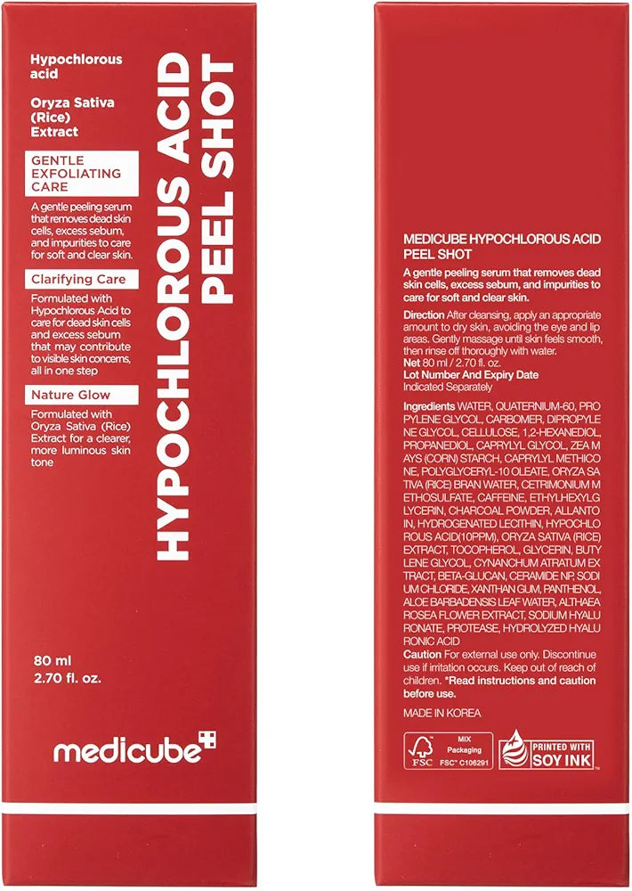 MEDICUBE - Hypochlorous Acid Peel Shot Sérum Visage – 80ml