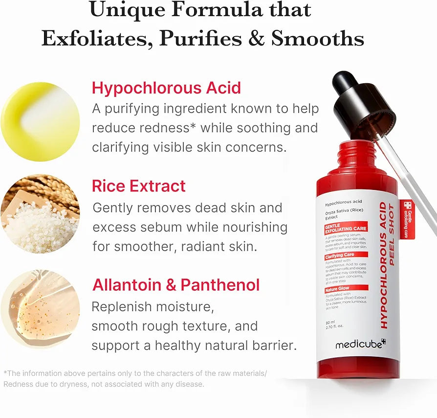 MEDICUBE - Hypochlorous Acid Peel Shot Sérum Visage – 80ml