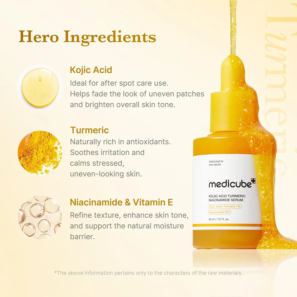 MEDICUBE - Kojic Acid Turmeric Niacinamide Serum - 30ml