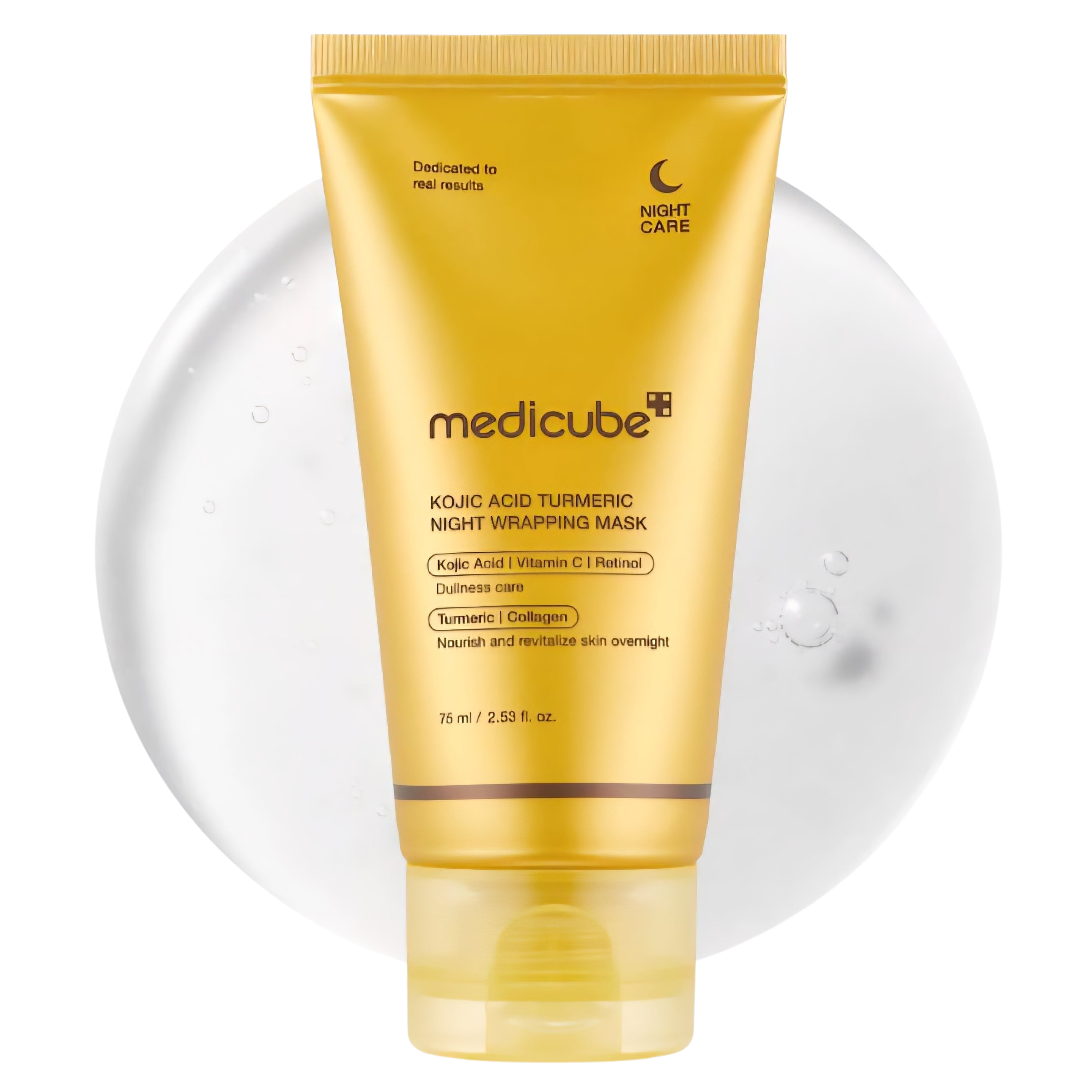 MEDICUBE - Kojic Acid Turmeric Overnight Wrapping Mask - 75ml