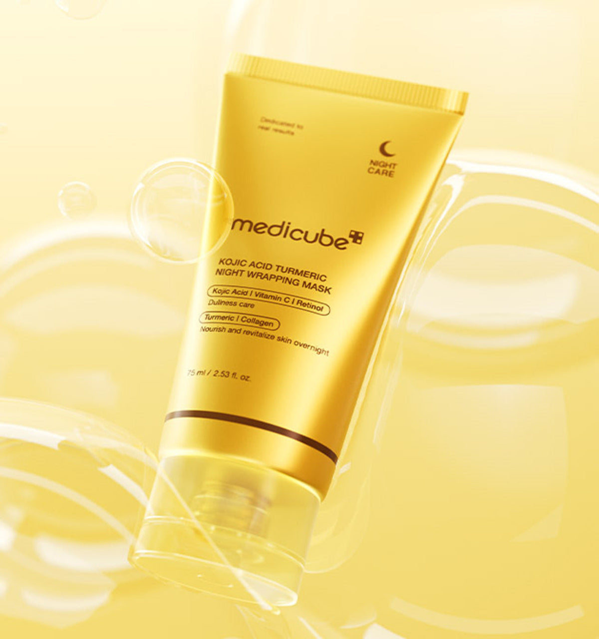 MEDICUBE - Kojic Acid Turmeric Overnight Wrapping Mask - 75ml