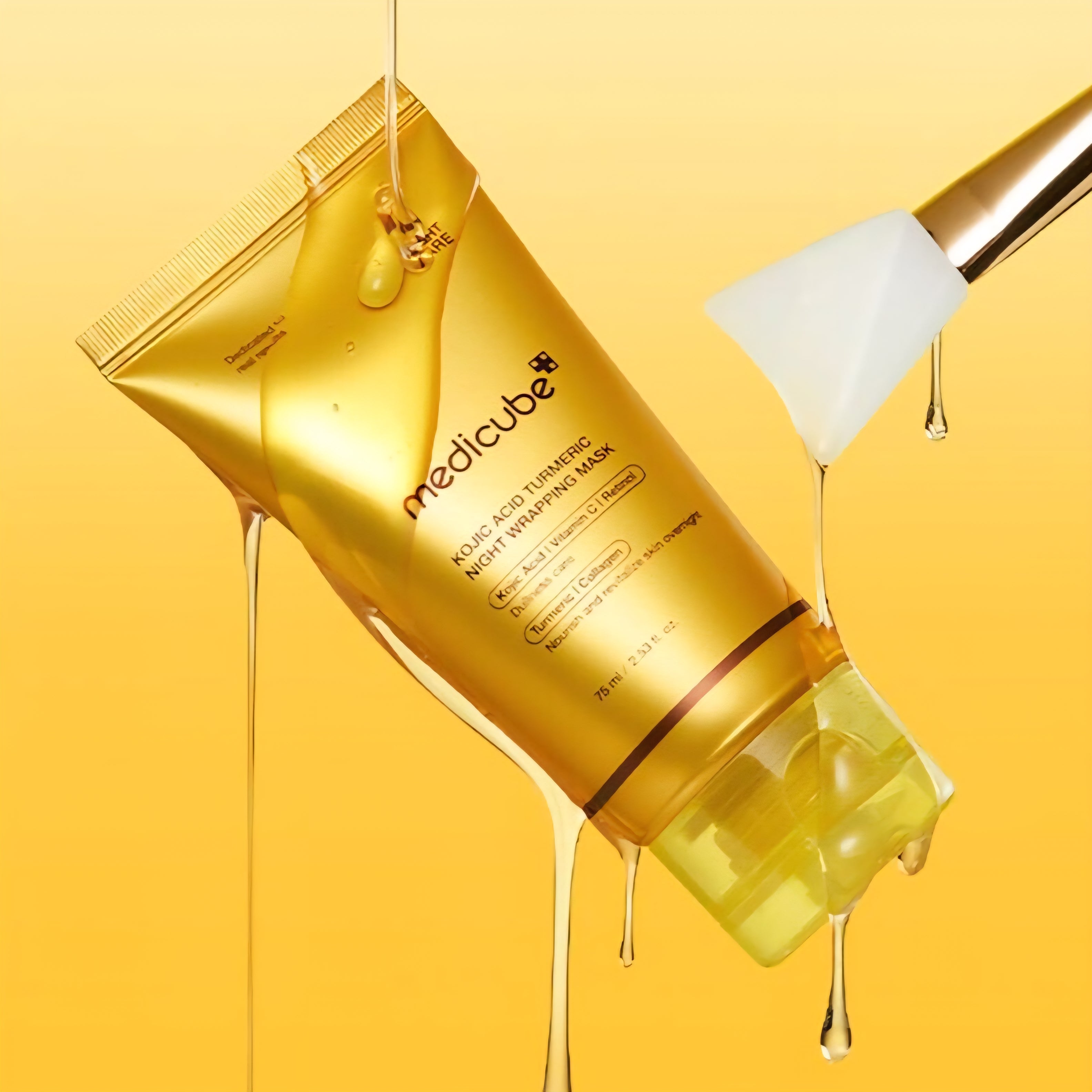 MEDICUBE - Kojic Acid Turmeric Overnight Wrapping Mask - 75ml