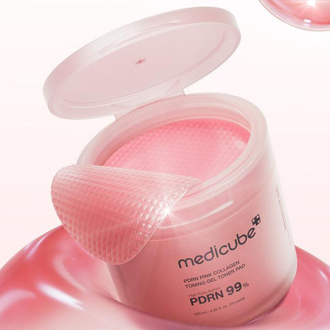 MEDICUBE - PDRN Pink Collagen Toning Gel Toner Pad - 120ml/70pads