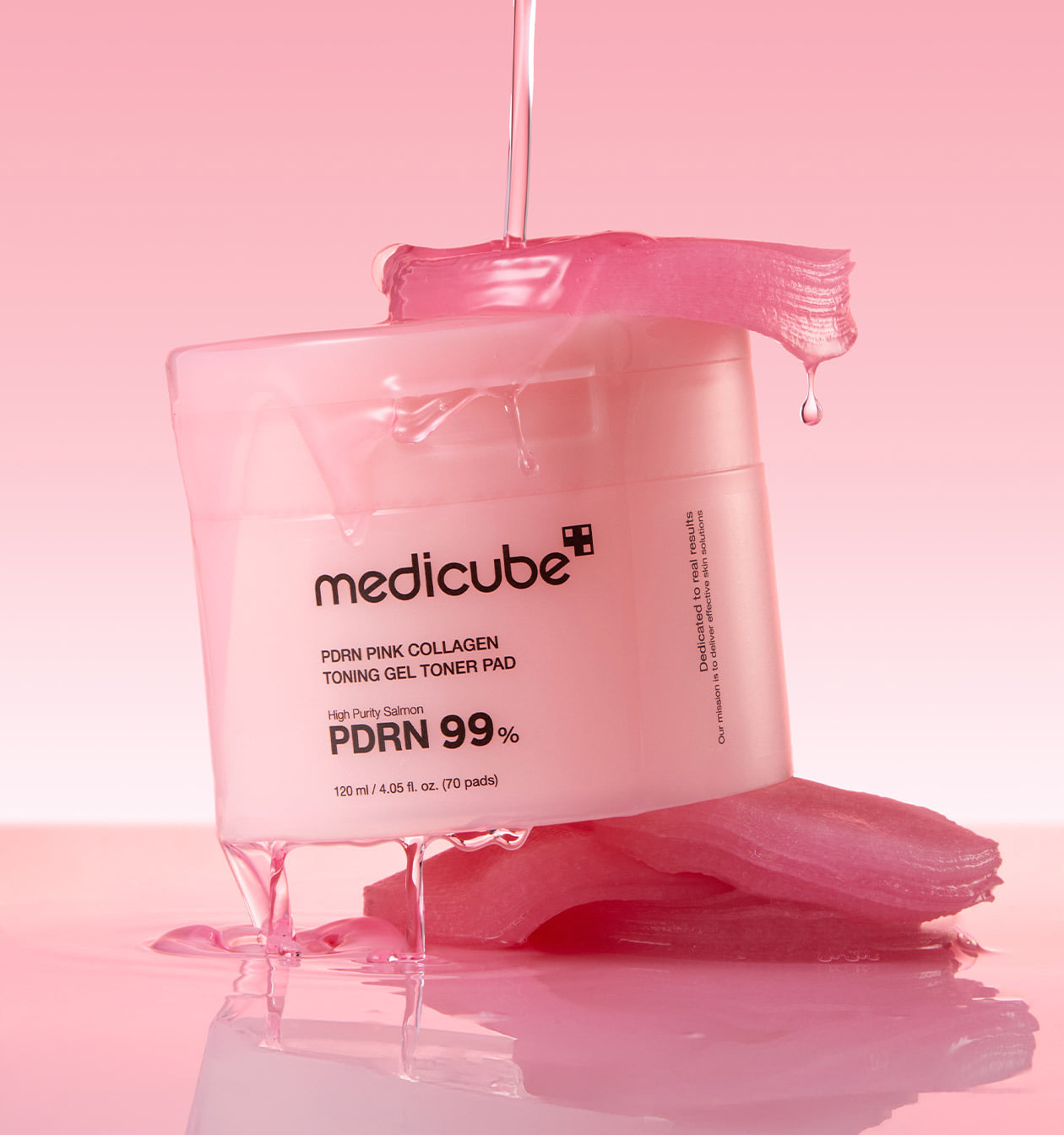 MEDICUBE - PDRN Pink Collagen Toning Gel Toner Pad - 120ml/70pads