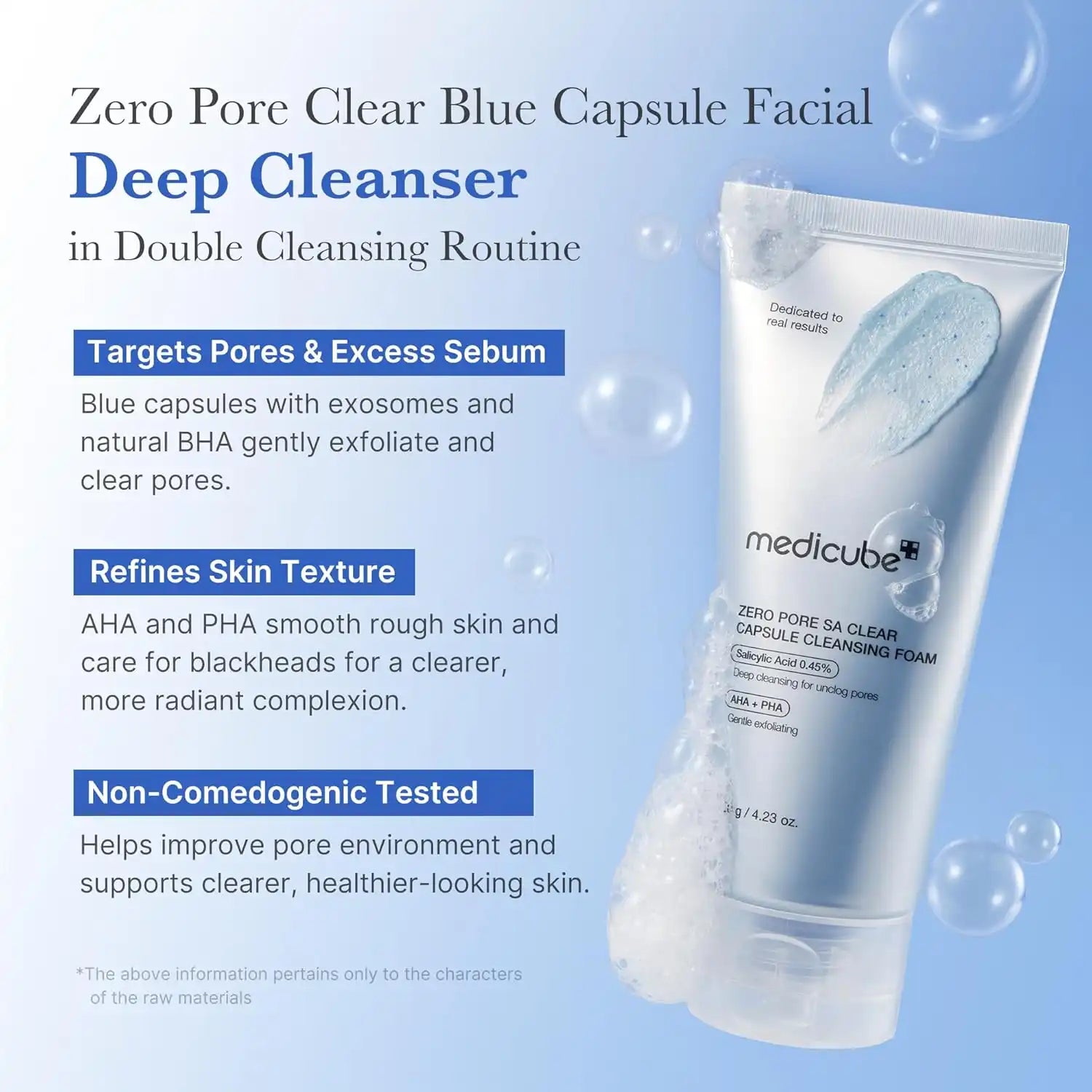 MEDICUBE - Zero Pore SA Clear Capsule Cleansing Foam - 120g