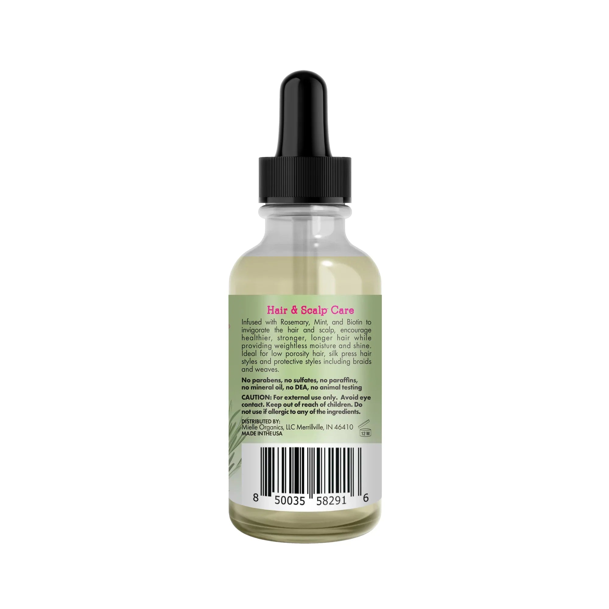 MIELLE -  Rosemary Mint Light Scalp & Hair Strengthening Oil - 59ml