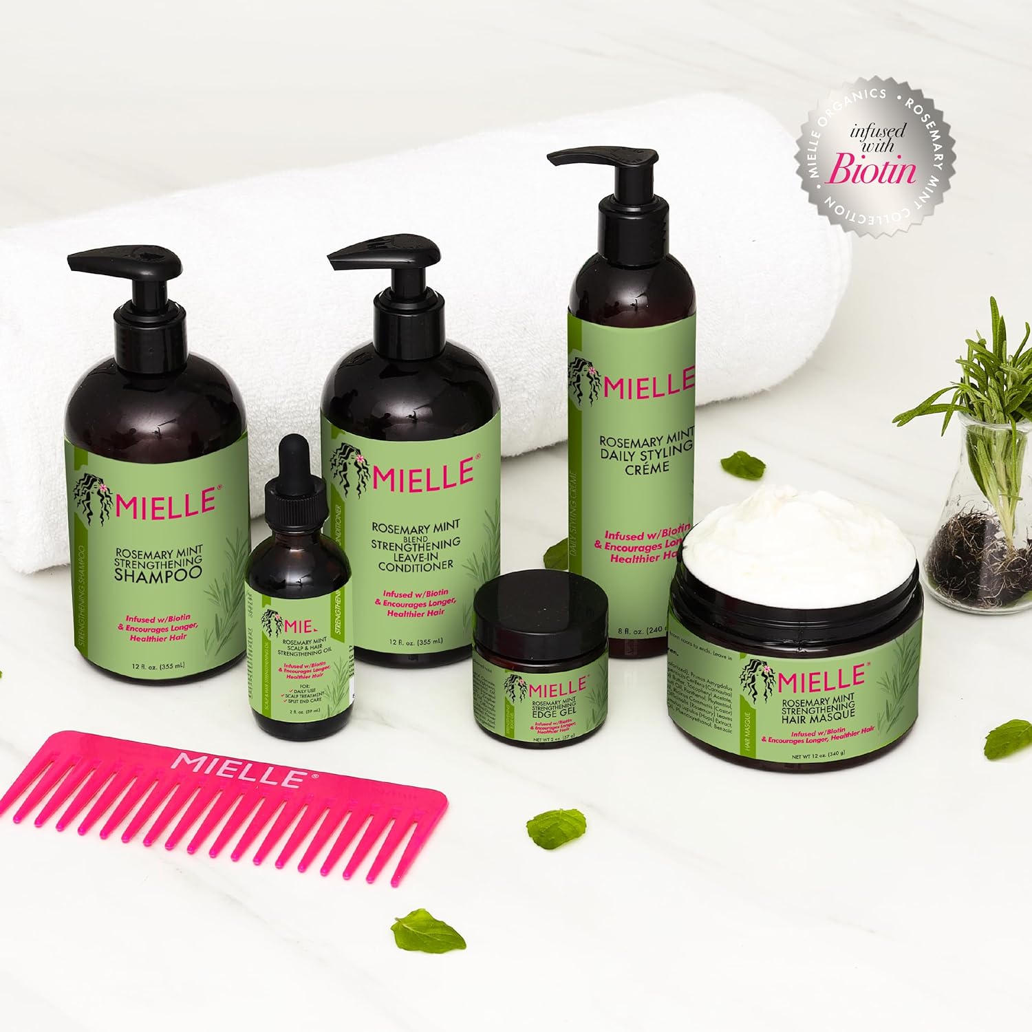 MIELLE - Rosemary Mint Strengthening Hair Masque - 340g