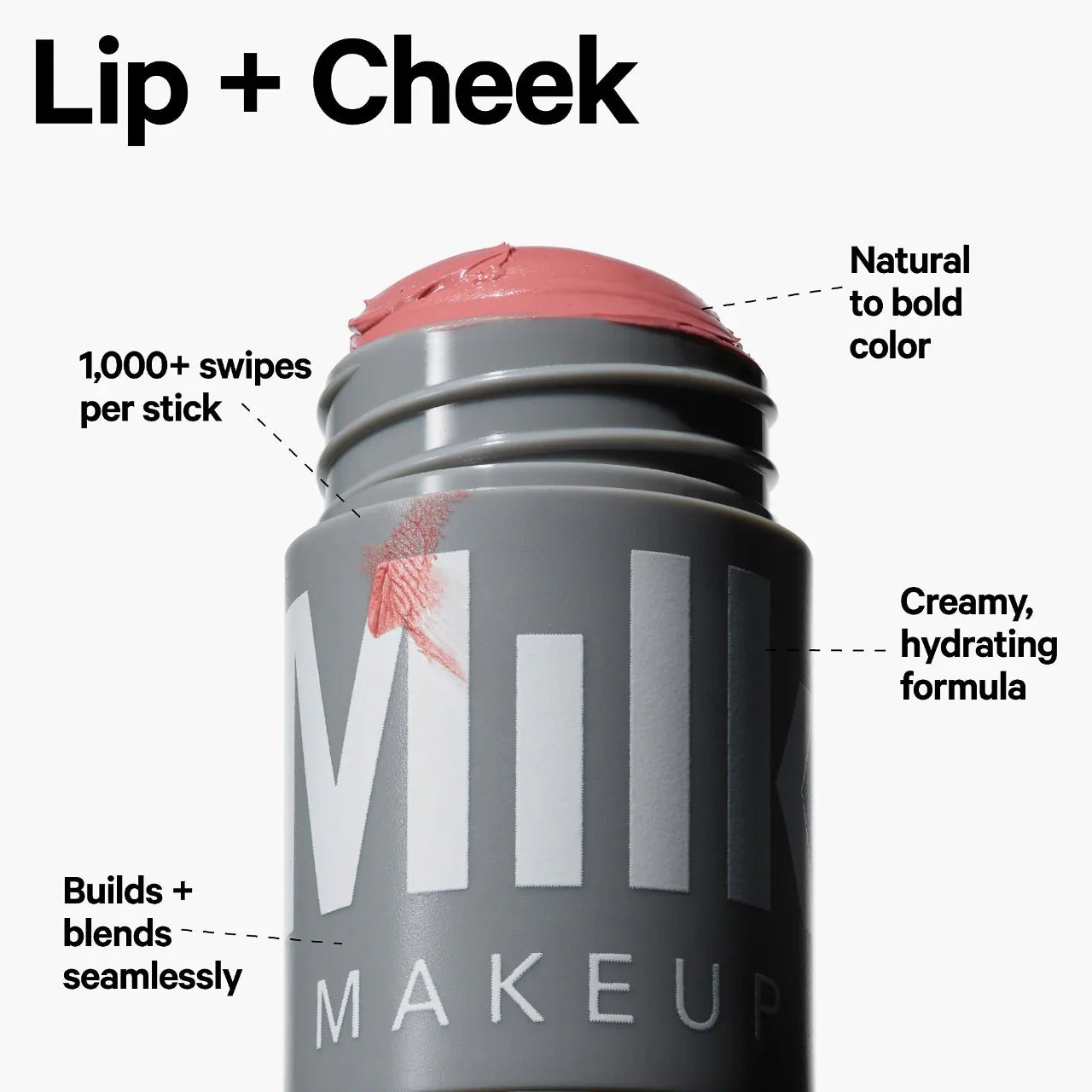 MILK MAKEUP - Lip+Cheek Cream blush et lip tint - réf Perk