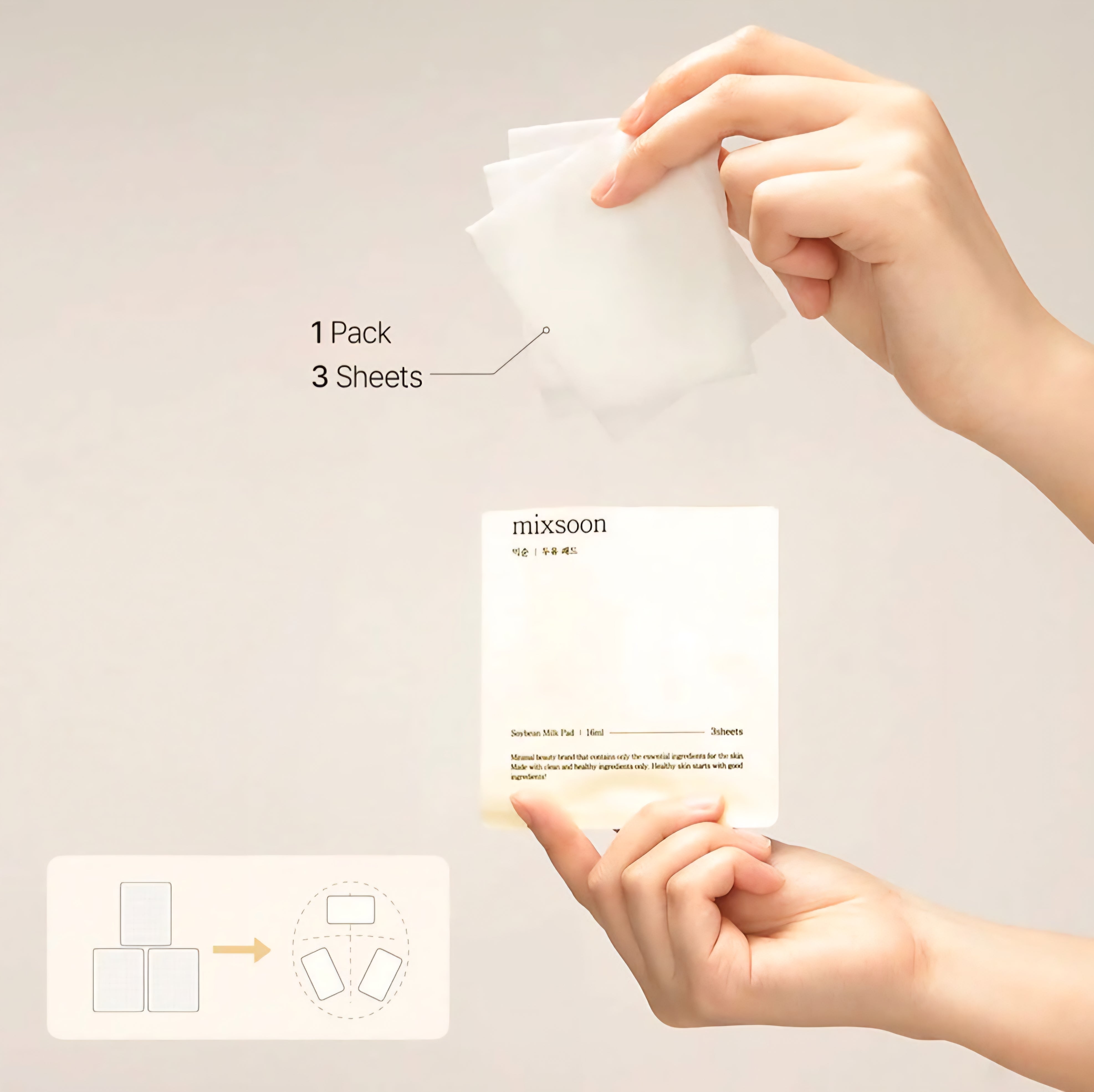 MIXSOON - Soybean Milk Pad ( 3pcs )