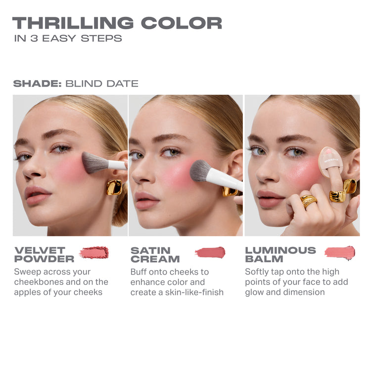 MORPHE - Cheek Thrills Multi-Finish Face Trio - réf Beach Bonfire