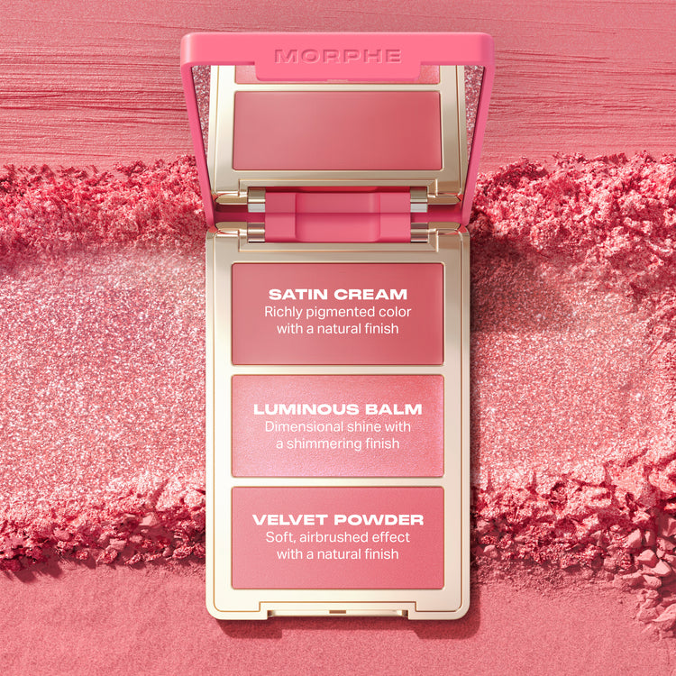 MORPHE - Cheek Thrills Multi-Finish Face Trio - réf Blind Date