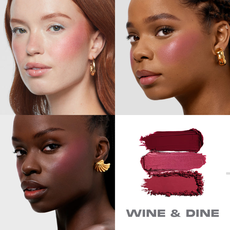MORPHE - Cheek Thrills Multi-Finish Face Trio - réf Wine & Dine