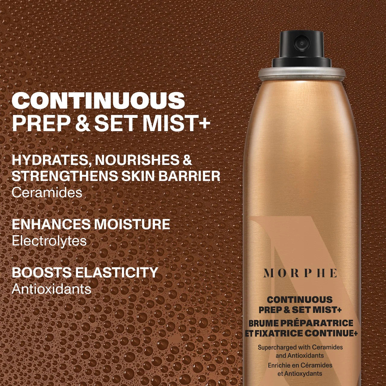 MORPHE - Continous Prep & Set Mist+ Enrichie en Céramides et Antioxydants - 79.4g
