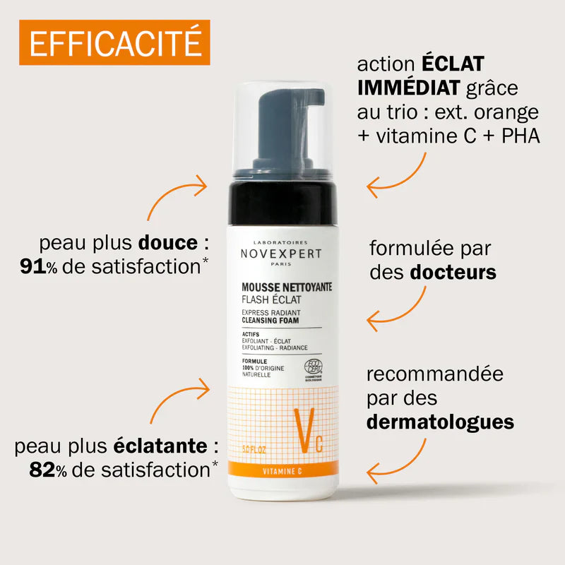 NOVEXPERT - Coffret Bestsellers Booster Vitamine C + Mini Mousse Nettoyante ( 2pcs)