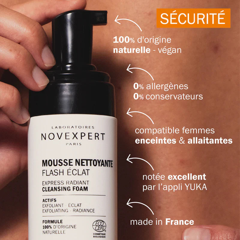NOVEXPERT - Flash Éclat Mousse Nettoyante -150ml