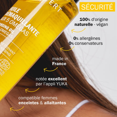 NOVEXPERT - Huile démaquillante 5 Omega - 150ml