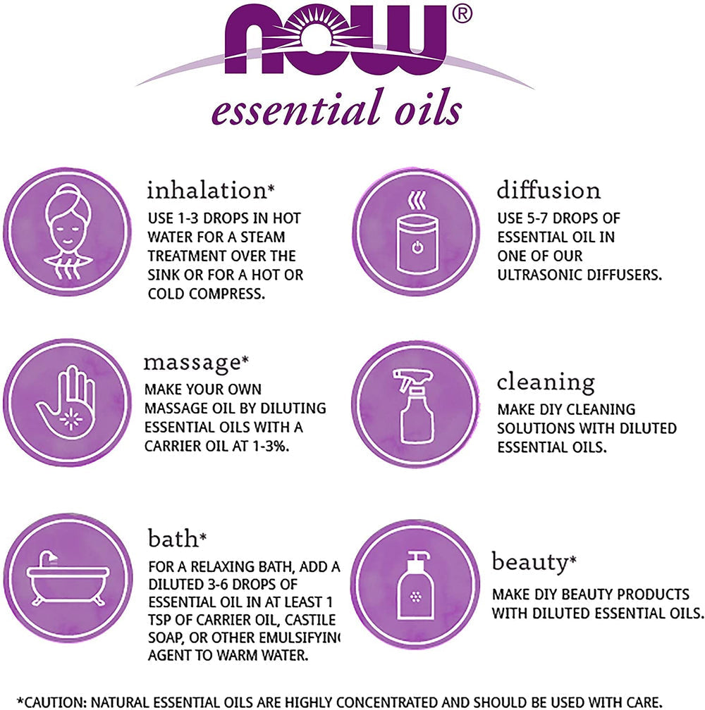 NOW SOLUTIONS - Essentials Oil Huile De Citron 100% Pure et Naturelle - 30ml