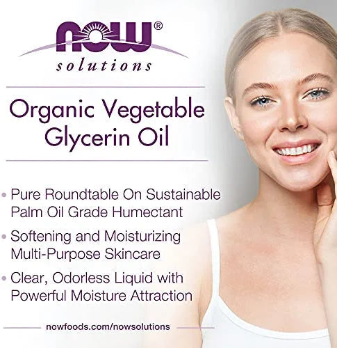 NOW SOLUTIONS - Glycérine Végétale 100% Pure et Naturelle - 118ml