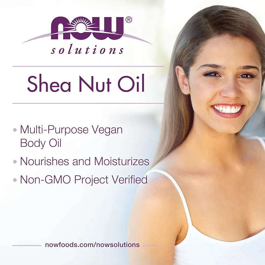 NOW SOLUTIONS - Huile De Noix De Karité 100% Pure et Naturelle - 118ml