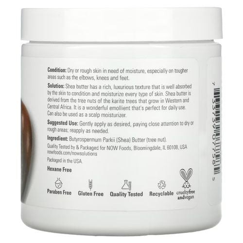 NOW SOLUTIONS - Shea BUTTER PURE 100% - 198g