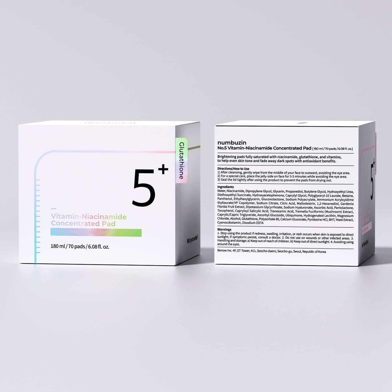 NUMBUZIN - No.5 Vitamin-Niacinamide Concentrated Pad - 70 pads