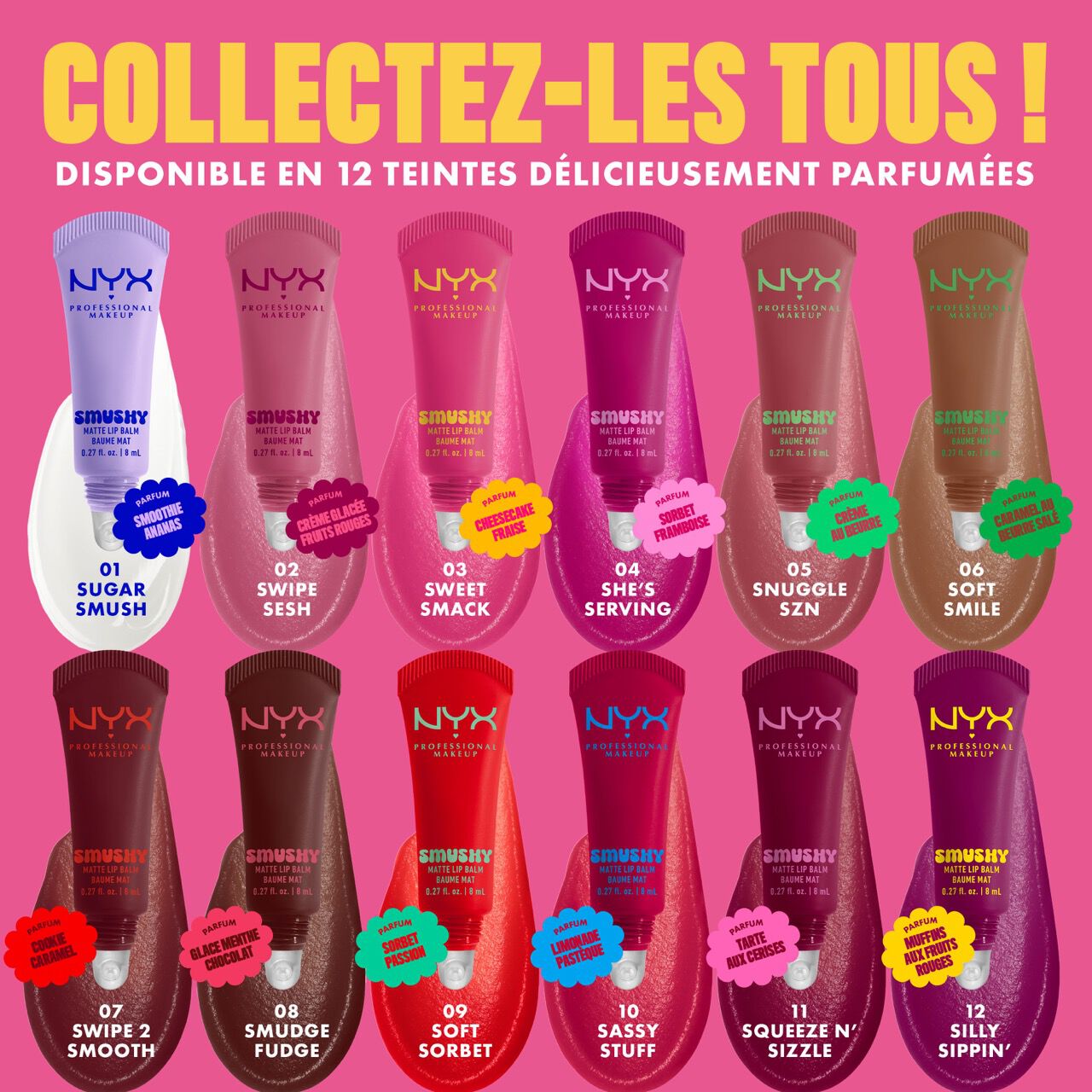 NYX - BAUME À LÈVRES MAT SMUSHY - 08 Smudge Fudge