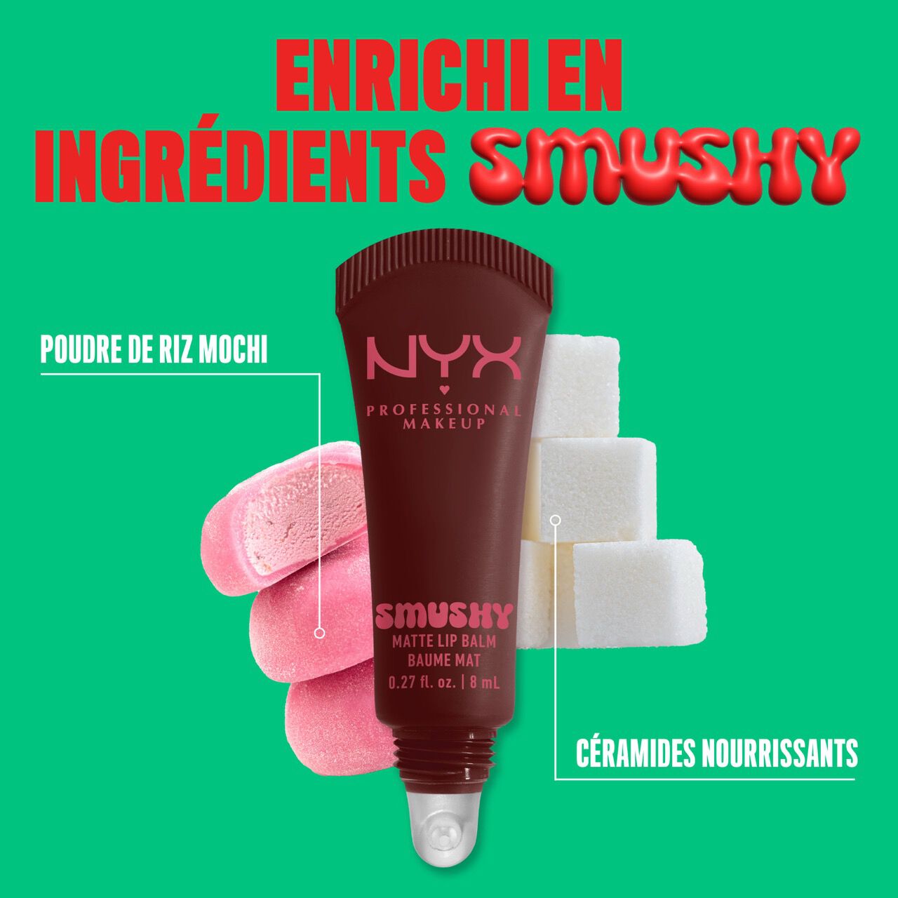 NYX - BAUME À LÈVRES MAT SMUSHY - 08 Smudge Fudge