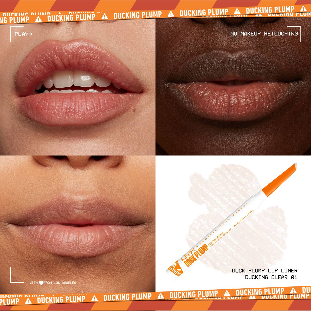 NYX - CRAYON À LÈVRES DUCK PLUMP LINER- 01 - Ducking Clear