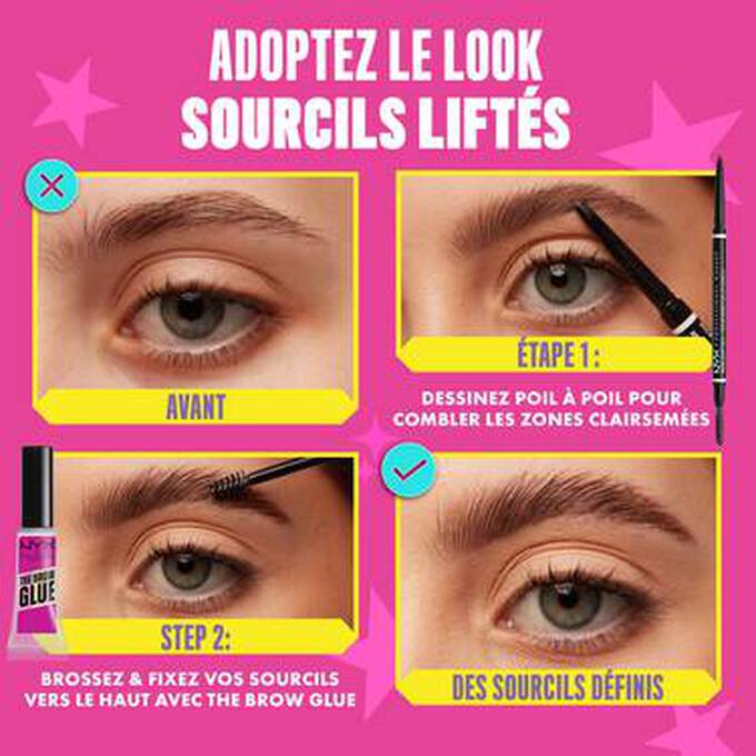 NYX - CRAYON À SOURCILS DOUBLE - EMBOUT MICRO BROW PENCIL- Chocolate