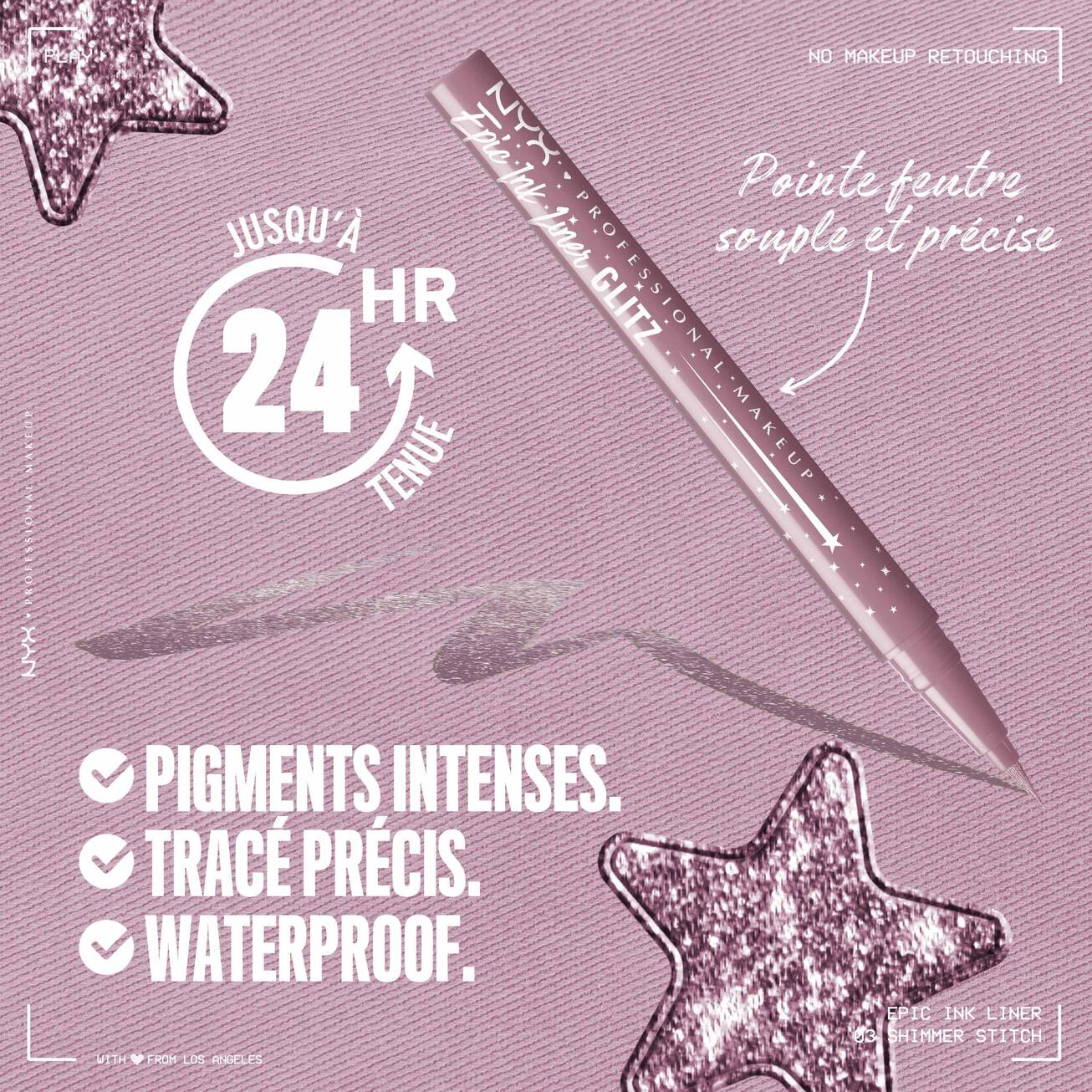 NYX - EYELINER FEUTRE EPIC INK LINER WATERPROOF - réf Shimmer Stitch