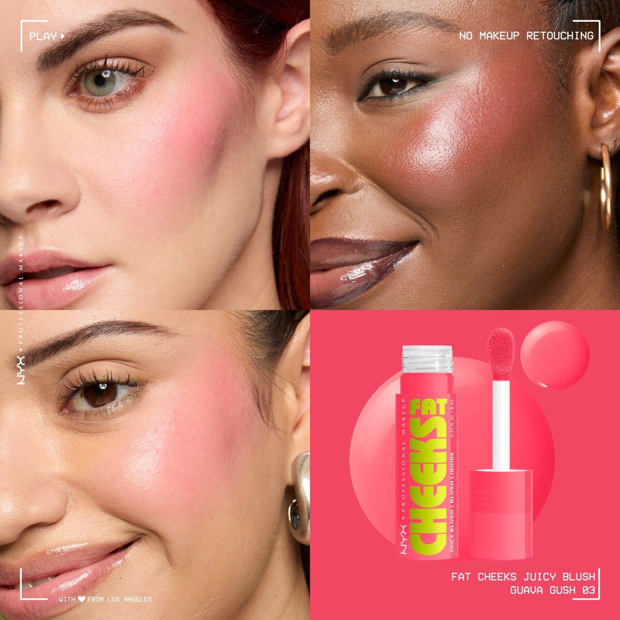 NYX - Fat Cheeks -Blush liquide hydratant - 03 Guava Gush
